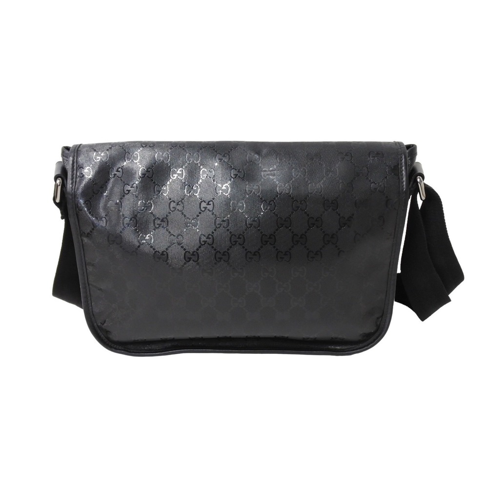 Gucci Leather Messenger Pattern Implement Gg Blac… - image 3